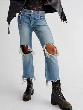 We the Free FP Maggie Mid Rise Straight Jeans